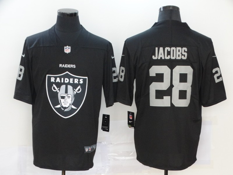 Nike Raiders 28 Josh Jacobs Black Team Big Logo Vapor Untouchable Limited Jersey