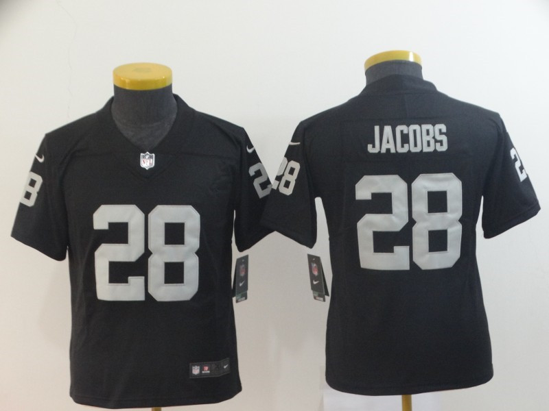 Nike Raiders 28 Josh Jacobs Black Youth Vapor Untouchable Limited Jersey