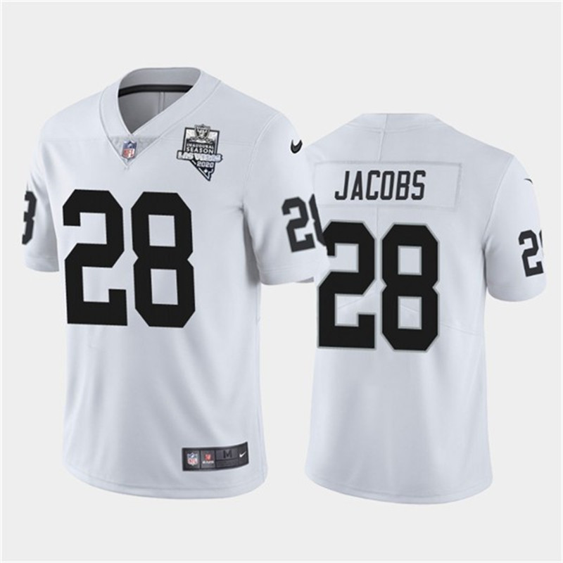 Nike Raiders 28 Josh Jacobs White 2020 Inaugural Season Vapor Untouchable Limited Jersey