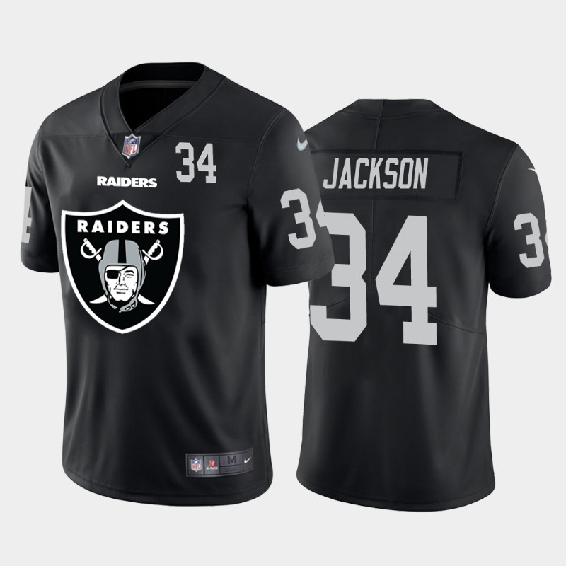 Nike Raiders 34 Bo Jackson Black Team Big Logo Number Vapor Untouchable Limited Jersey