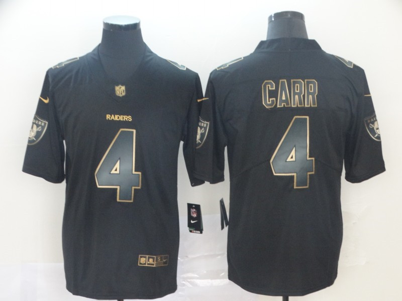 Nike Raiders 4 Derek Carr Black Gold Vapor Untouchable Limited Jersey