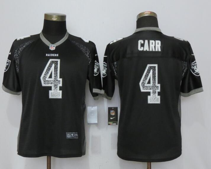  Raiders 4 Derek Carr Black Women Drift Fashion Jersey
