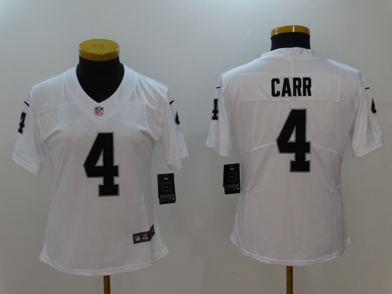  Raiders 4 Derek Carr White Women Vapor Untouchable Limited Player Jersey