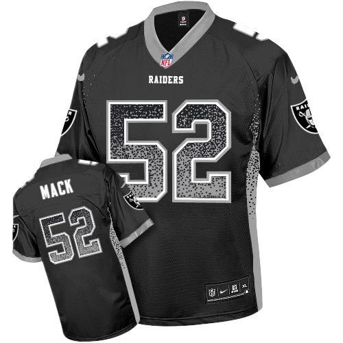  Raiders 52 Khalil Mack Black Men Stitched NFL Elite Drift Fashion Jersey