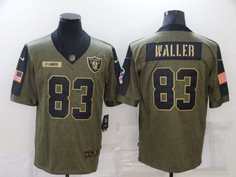 Nike Raiders 83 Darren Waller Olive 2021 Salute To Service Limited Jersey