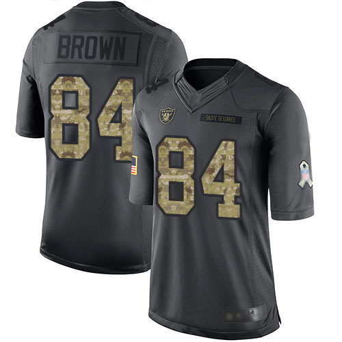 Nike Raiders 84 Antonio Brown Black Camo Salute to Service Limited Jersey