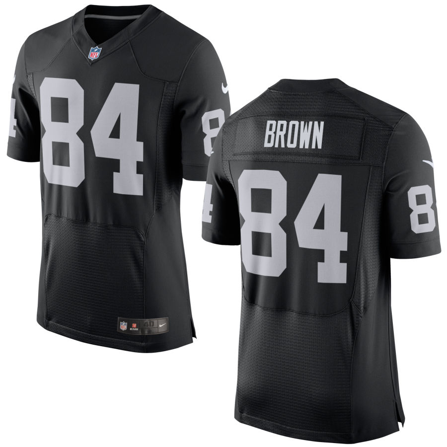 Nike Raiders 84 Antonio Brown Black Elite Jersey