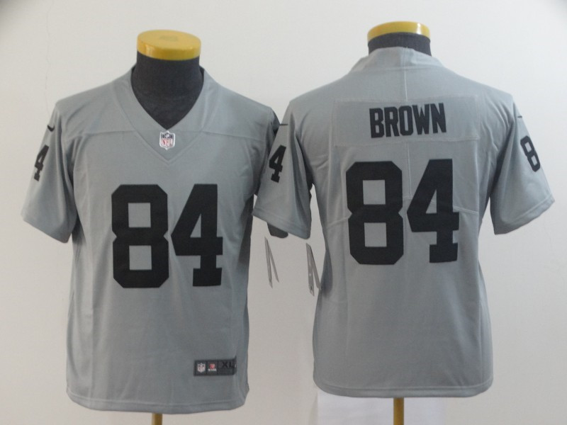 Nike Raiders 84 Antonio Brown Gary Youth Inverted Legend Limited Jersey