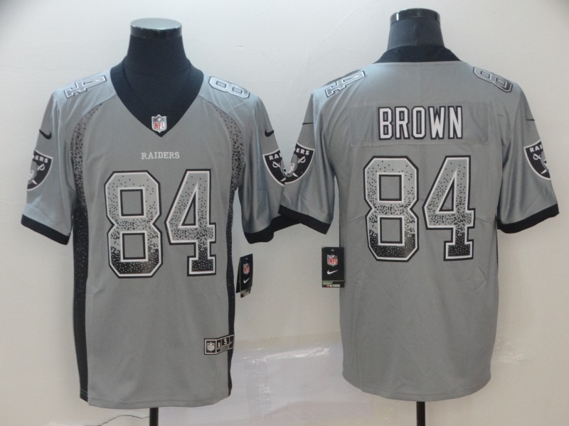 Nike Raiders 84 Antonio Brown Gray Drift Fashion Limited Jersey