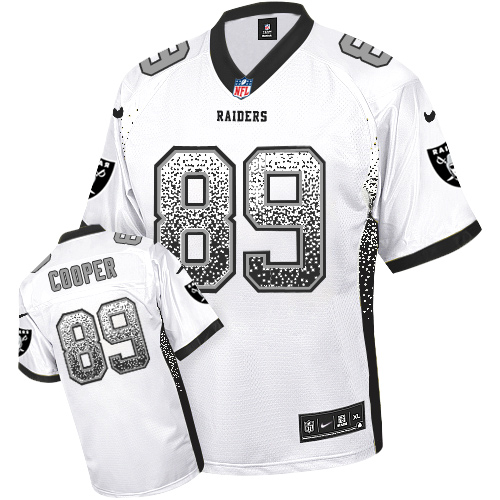  Raiders 89 Amari Cooper White Men Stitched NFL Elite Drift Fashion Jersey