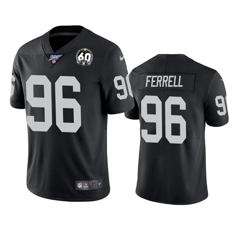 Nike Raiders 96 Clelin Ferrell Black 100th And 60th Anniversary Vapor Untouchable Limited Jersey