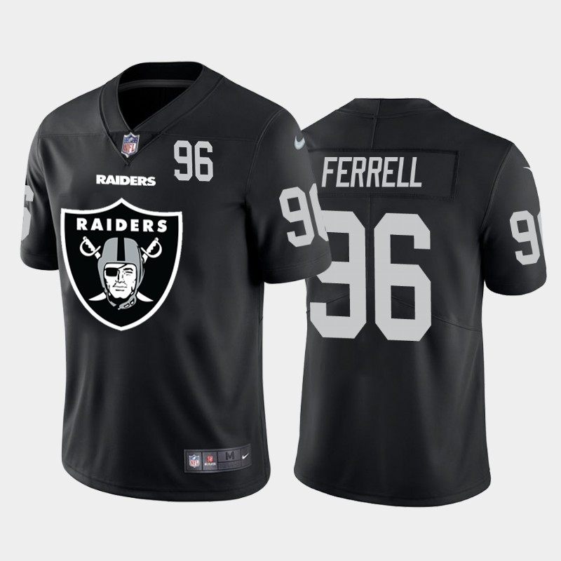 براڤو Nike Raiders 96 Clelin Ferrell Black Team Big Logo Number Vapor ... براڤو
