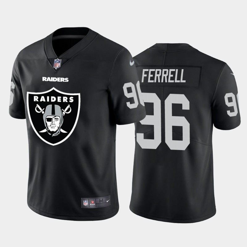 Nike Raiders 96 Clelin Ferrell Black Team Big Logo Vapor Untouchable Limited Jersey