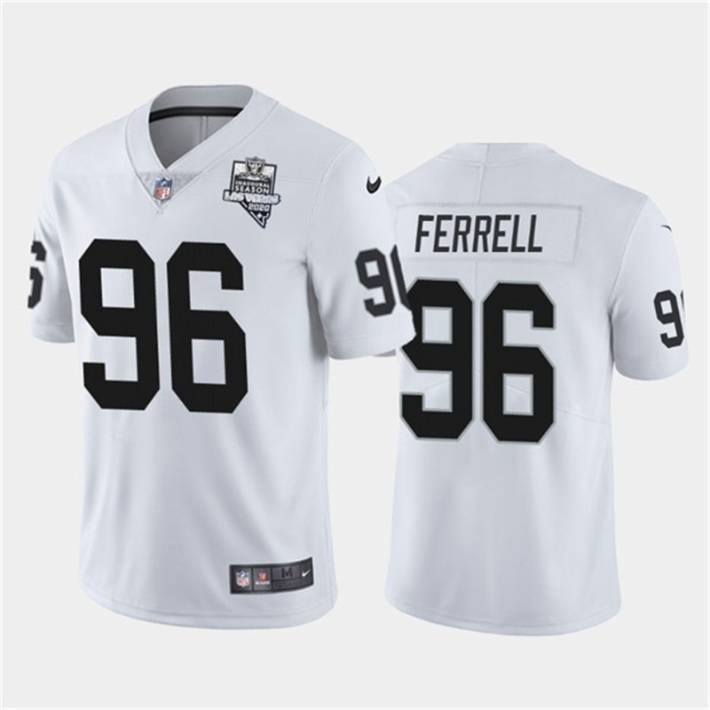 Nike Raiders 96 Clelin Ferrell White 2020 Inaugural Season Vapor Untouchable Limited Jersey