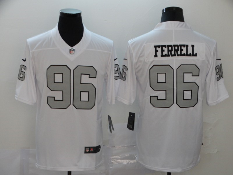 Nike Raiders 96 Clelin Ferrell White Color Rush Limited Jersey