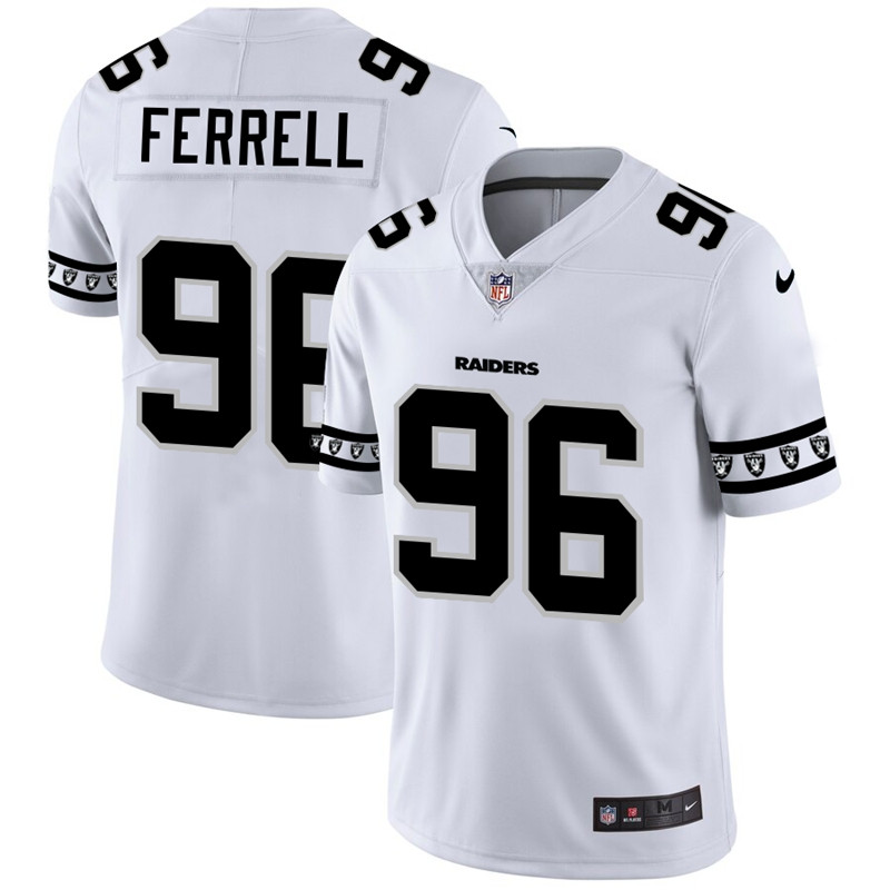 Nike Raiders 96 Clelin Ferrell White Team Logos Fashion Vapor Limited Jersey