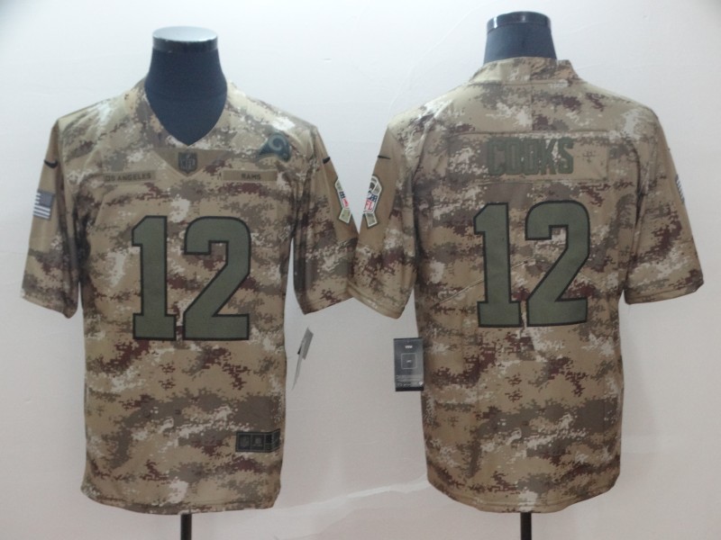  Rams 12 Brandin Cooks Camo Salute To Service Limited Jersey