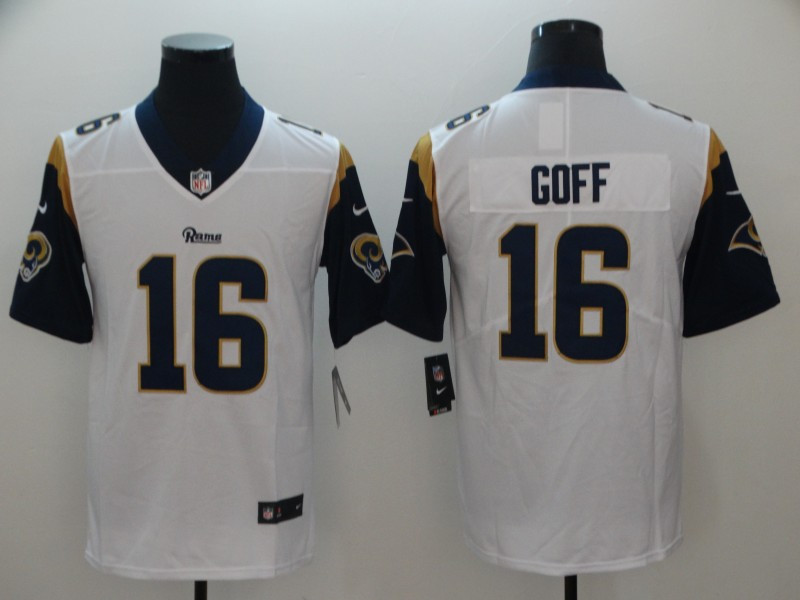  Rams 16 Jared Goff White Vapor Untouchable Limited Jersey
