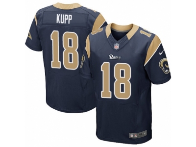  Rams 18 Cooper Kupp Navy Blue Team Color Men Stitched NFL Elite Jersey