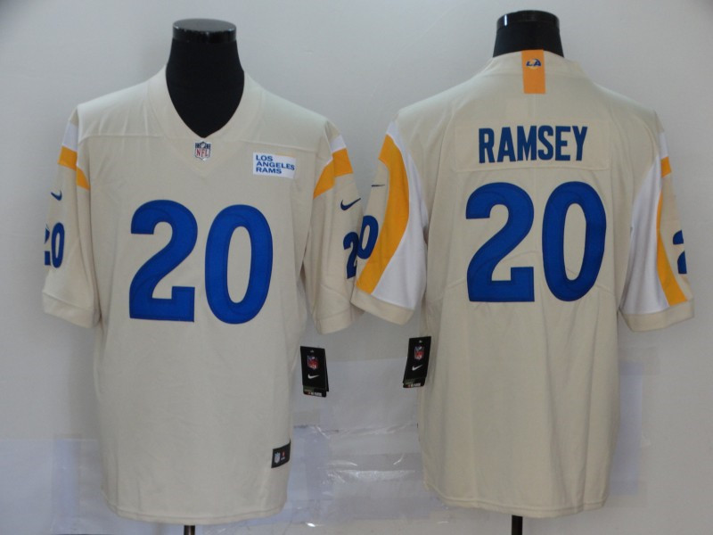 Nike Rams 20 Jalen Ramsey Bone 2020 New Vapor Untouchable Limited Jersey