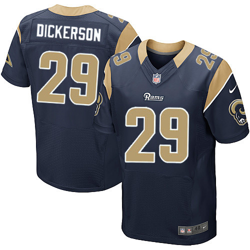 Rams 29 Eric Dickerson Navy Elite Jersey