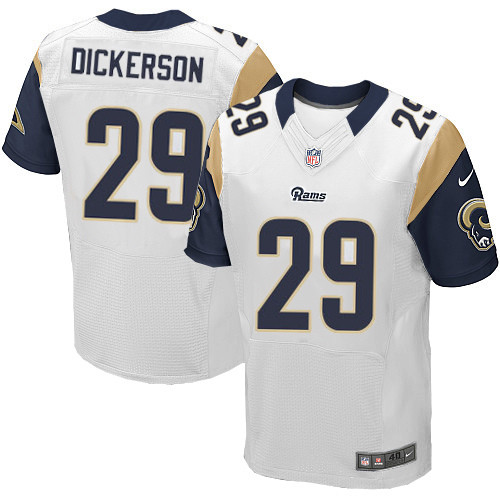  Rams 29 Eric Dickerson White Elite Jersey