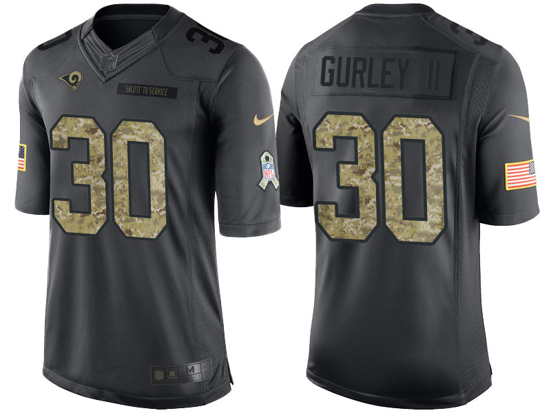  Rams 30 Todd Gurley II Anthracite Salute To Service Limited Jersey