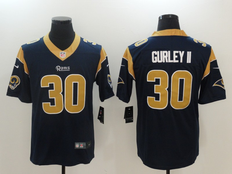  Rams 30 Todd Gurley II Navy Vapor Untouchable Player Limited Jersey