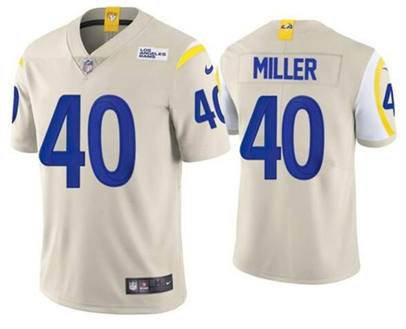 Nike Rams 40 Von Miller 2021 Bone Vapor Untouchable Limited Jersey