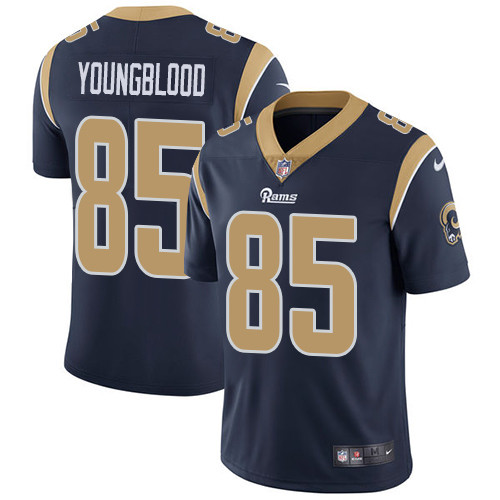  Rams 85 Jack Youngblood Navy Vapor Untouchable Player Limited Jersey