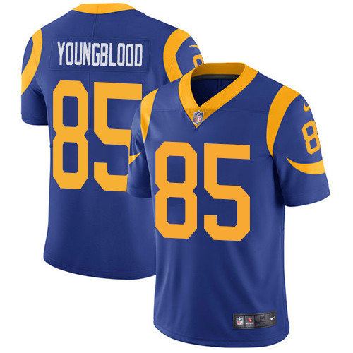  Rams 85 Jack Youngblood Royal Vapor Untouchable Player Limited Jersey