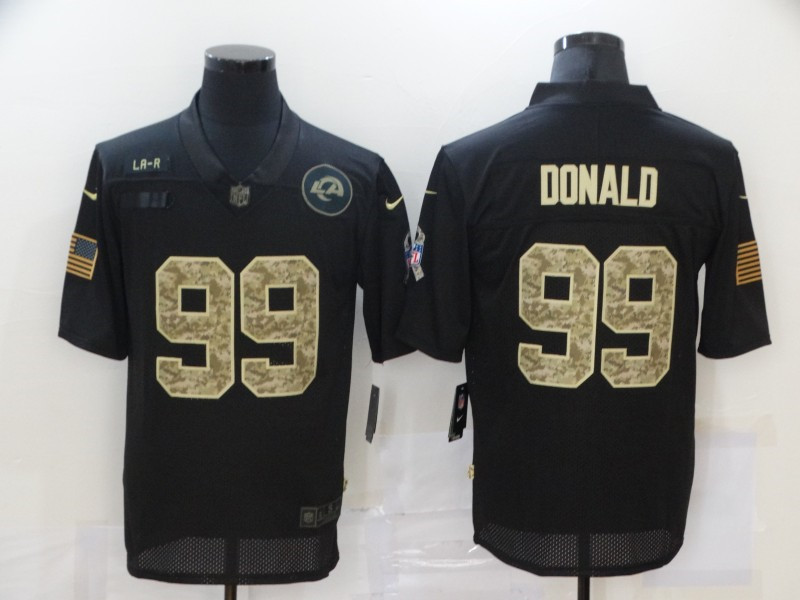 Nike Rams 99 Aaron Donald Black Camo 2020 Salute To Service Limited Jersey