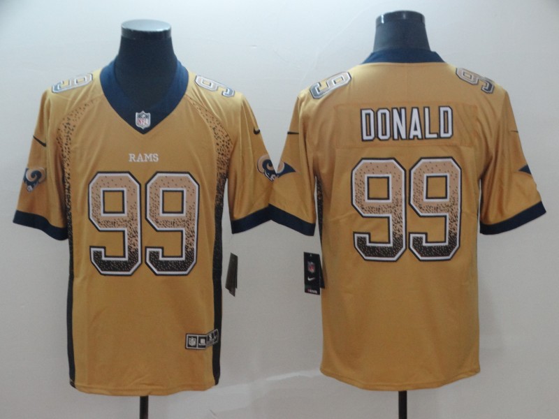  Rams 99 Aaron Donald Gold Drift Fashion Limited Jersey