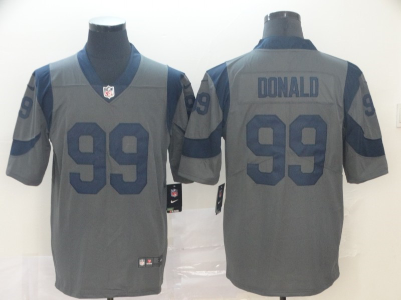 Nike Rams 99 Aaron Donald Gray Inverted Legend Limited Jersey