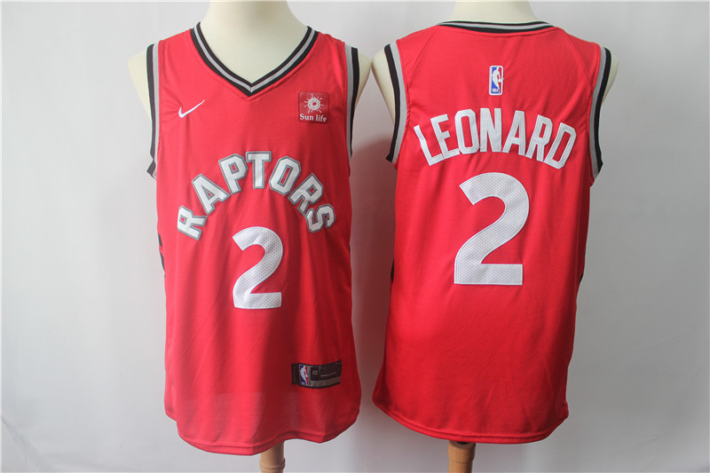  Raptors #2 Kawhi Leonard Red NBA Swingman Icon Edition Jersey