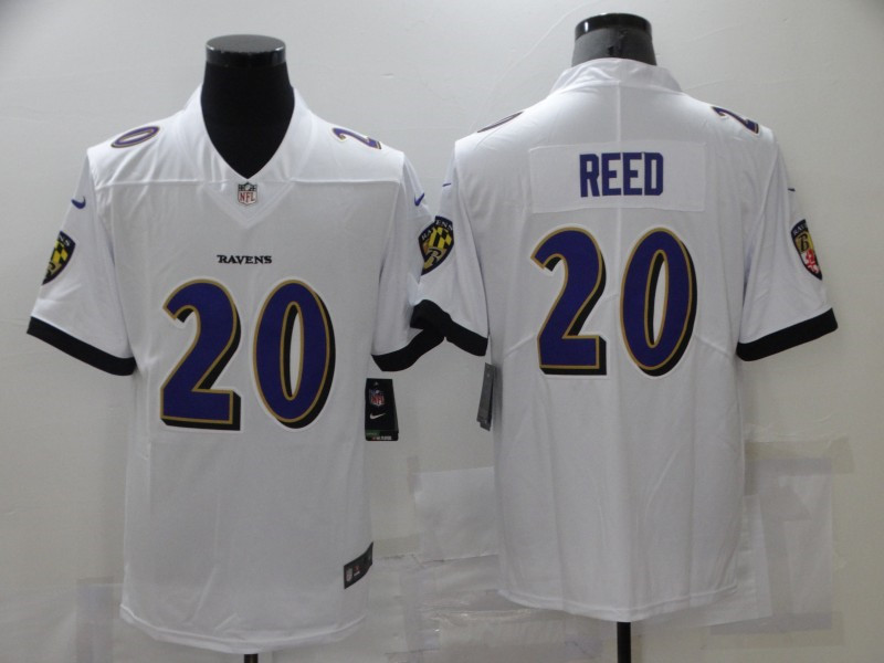 Nike Ravens 20 Ed Reed White Vapor Untouchable Limited Jersey