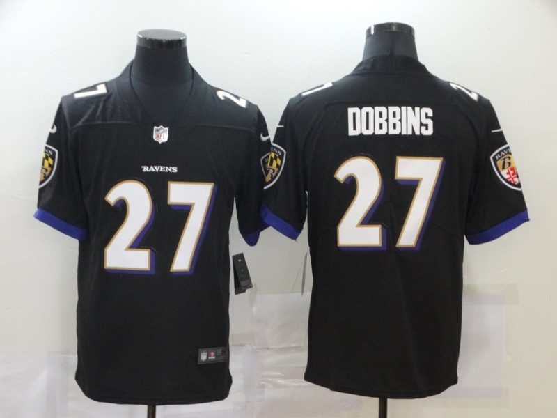Nike Ravens 27 J.K. Dobbins Black Vapor Untouchable Limited Jersey