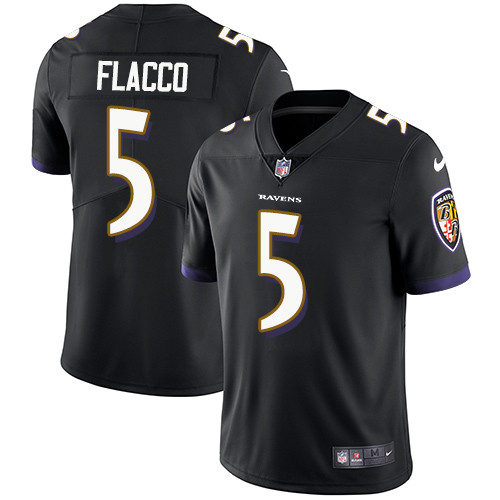  Ravens 5 Joe Flacco Black Vapor Untouchable Player Limited Jersey