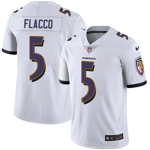 Ravens 5 Joe Flacco White Vapor Untouchable Player Limited Jersey
