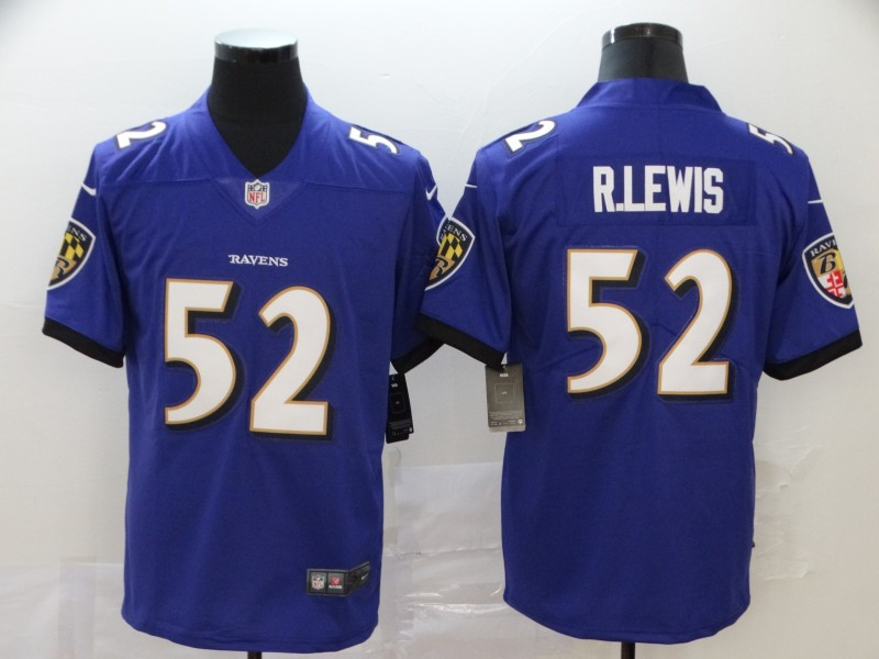  Ravens 52 Ray Lewis Purple Vapor Untouchable Limited Jersey