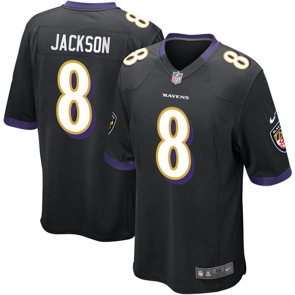  Ravens 8 Lamar Jackson Black 2018 NFL Draft Pick Elite Jersey