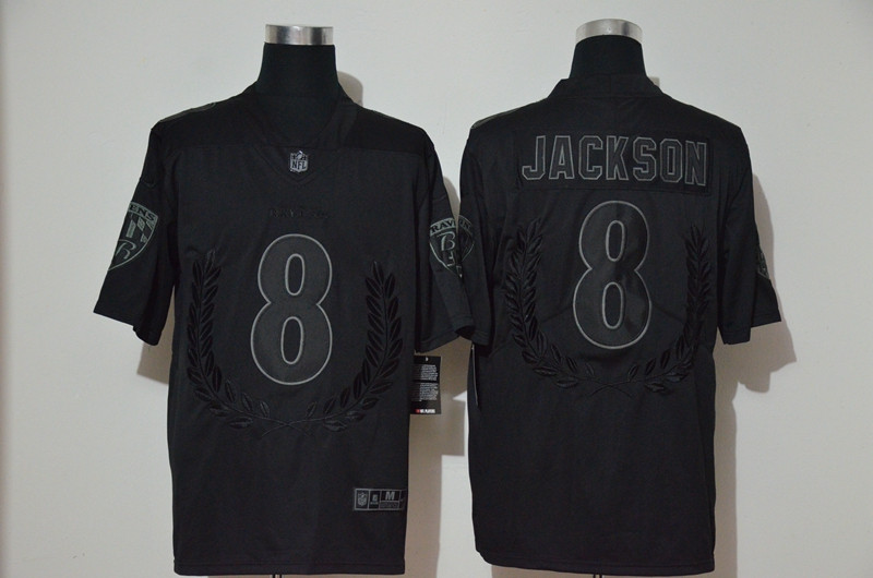 Nike Ravens 8 Lamar Jackson Black Vapor Untouchable Limited Fashion Jersey