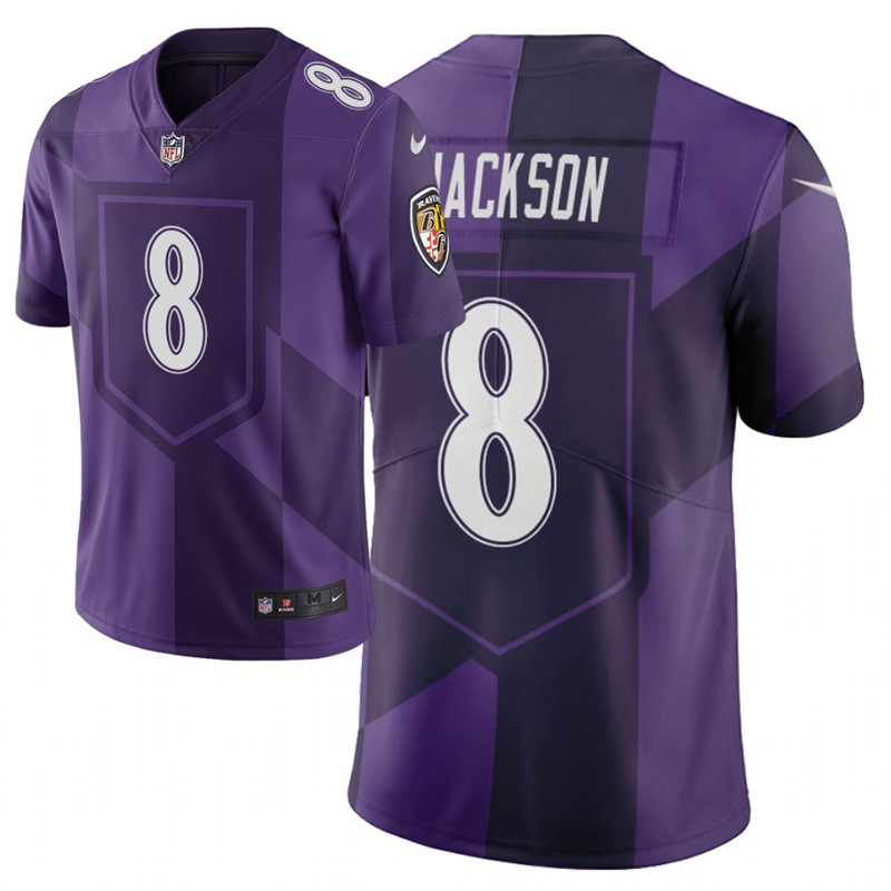 Nike Ravens 8 Lamar Jackson Purple City Edition Vapor Untouchable Limited Jersey