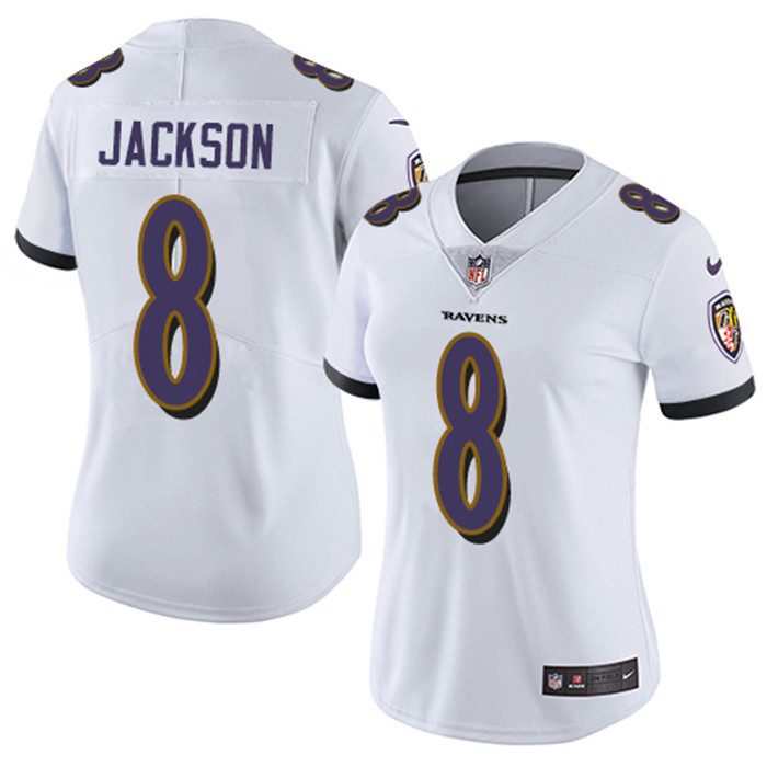  Ravens 8 Lamar Jackson White Vapor Untouchable Limited Jersey