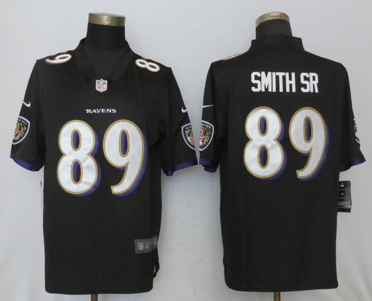  Ravens 89 Steve Smith Sr. Black Vapor Untouchable Player Limited Jersey