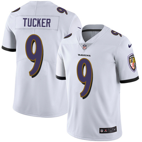 Nike Ravens 9 Justin Tucker White Vapor Untouchable Player Limited ...