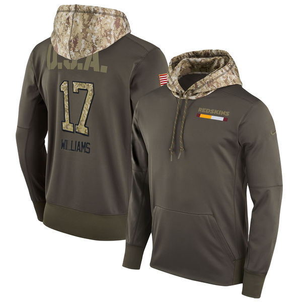  Redskins 17 Trent Williams Olive Salute To Service Pullover Hoodie