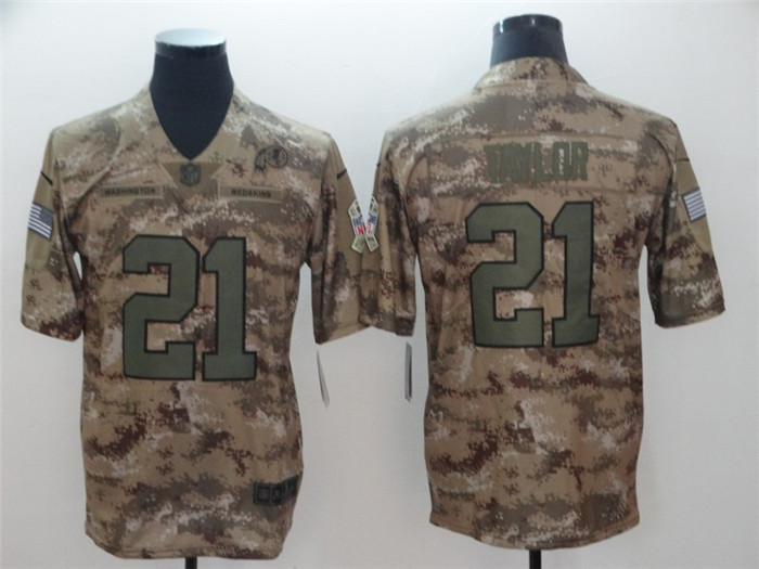  Redskins 21 Sean Taylor Camo Salute To Service Limited Jersey