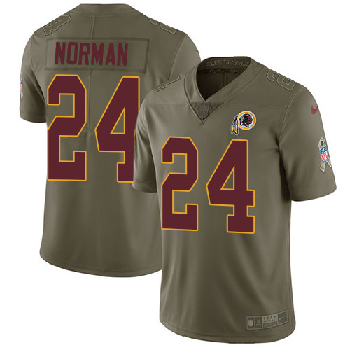  Redskins 24 Josh Norman Olive Salute To Service Limited Jersey