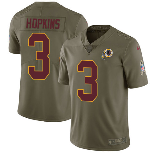  Redskins 3 Dustin Hopkins Olive Salute To Service Limited Jersey